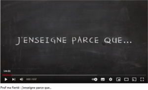 J'enseigne parce que ...